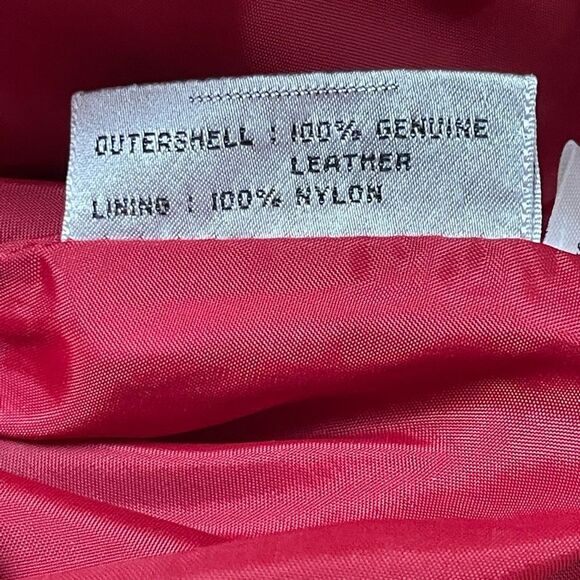 Vintage Women G -III Red Suede Leather Pencil Skirt Size 11 Sexy Buttons On Back - Picture 7 of 8